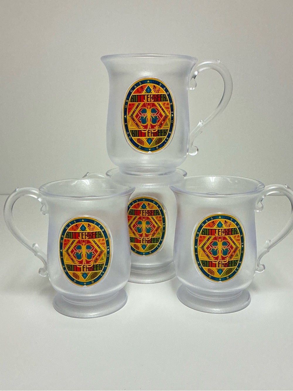 Harry Potter Butterbeer Plastic Mugs Official Wizarding World Universal Cups S/4